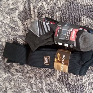 Gold Toe Men's Black Socks N Layer 8 Ankle Socks Mens Size Shoe 6-12